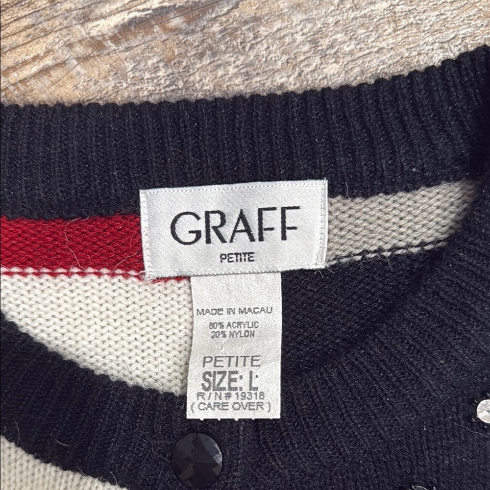 Graff Women's Red And Black Patchwork Cardigan Em… - image 2